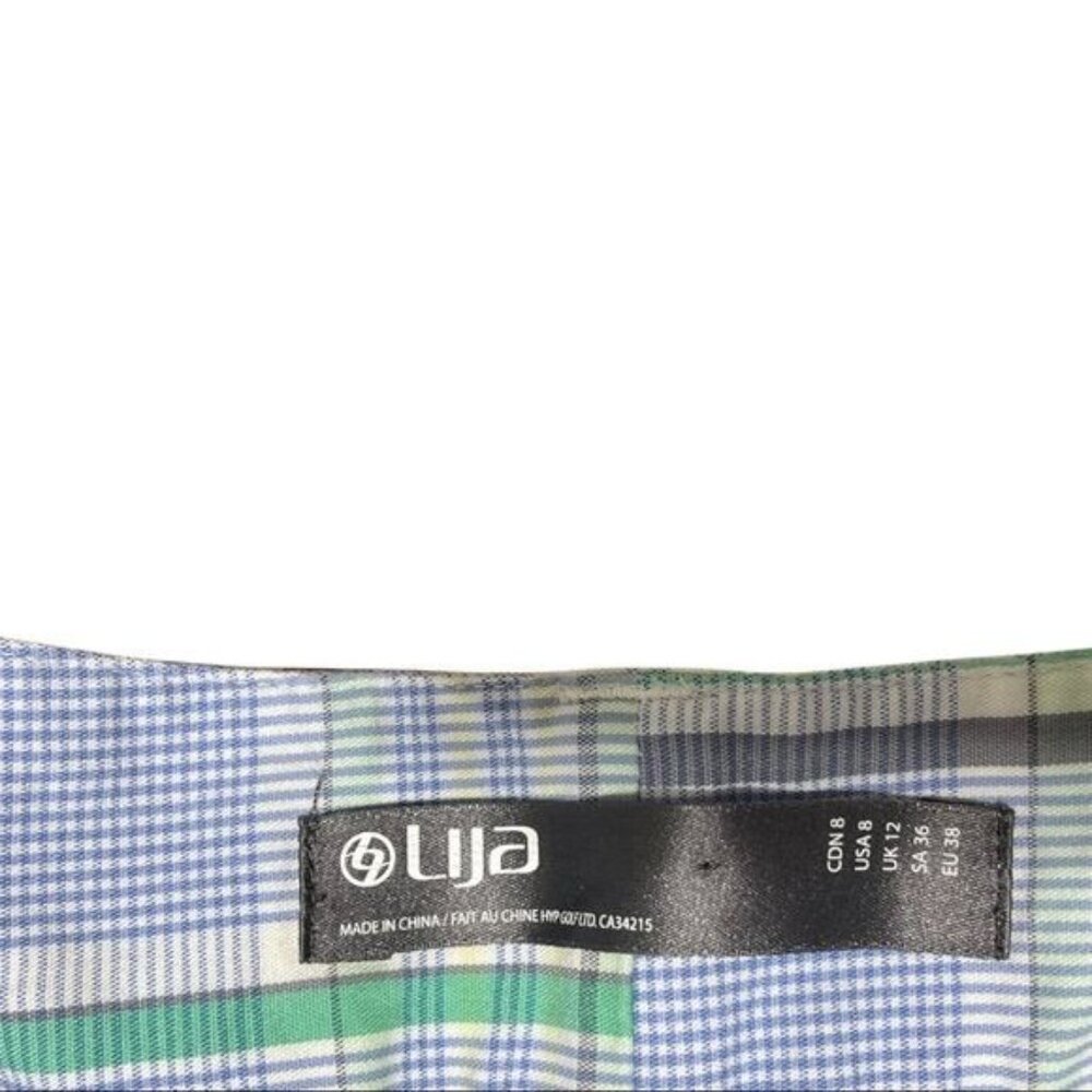 Lija Plaid Cotton Golf Bermuda Shorts Women’s Size 8 Stretch - Picture 7 of 9